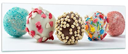 Moderne Impression sur Verre Oeufs décoration bonbons chocolat Image Tableau en Verre Decoration Murale 90x30cm Deco Cadre Salon Chambre Panoramique Petit Tableaux Decoratifs Muraux Art GAB90x30-2898