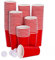 THE TWIDDLERS Ensemble de 115 Pièces de Beer Pong pour Fêtes, Anniversaires, Mariages, Halloween - 100 Gobelets en Carton Solide Rouge & 15 Balles