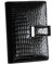 Visitenkartenetui von Jennifer Jones - Damen Visitenkartenmappe, Visitenkartenbuch, Kartenetui, Kartenmappe aus Leder (Schwarz Glossy) - präsentiert von ZMOKA®