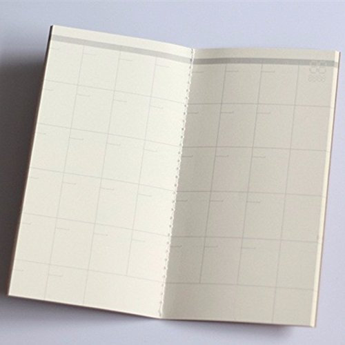 TuToy Notizbuch Blattgröße Kraft Papier Leere Punktrastern Notizblock Tagebuch Monat Planer Organizer Papier - Monatlicher Plan