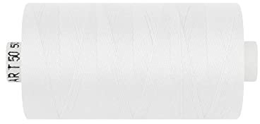dalipo - Polyester Nähgarn, Stärke 50, Jeansgarn, 500m, weiß