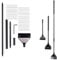 KEESIN 66cm Aquarium Schaber, Algenreiniger Tool Set, mit abnehmbarer Stange und 10 Stück Ersatz Edelstahl Klingen