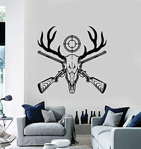 myrockshirt Wandtattoo Aufkleber Tier Wald Jagd Hobby Deer Gewehr Ziel für alle glatten Flächen UV&Waschanlagenfest Auto St