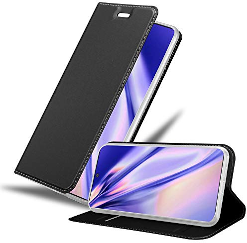 Cadorabo Hülle kompatibel mit Samsung Galaxy Note 10 Plus aus Kunst Leder Flip Klappbare Stoßfeste Magnetische [Standfunktion] [Kartenfächern] Cover Hülle für Galaxy Note 10 Plus Tasche in Schwarz