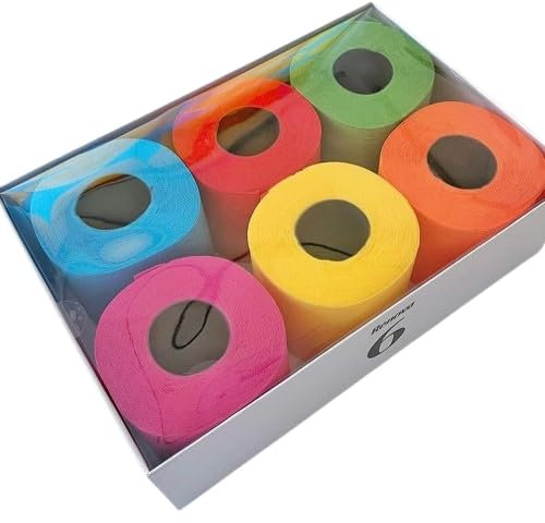 Lot de 6 rouleaux de papier toilette coloré 3 plis Multicolore