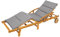 HOBBYGARDEN Auflagen für Deckchair, Kissen für Liegenauflage, Gartenliege Auflage, Polsterauflage für Sonnenliege, Produktabmessung: 185x56x4 cm, Graphit