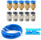 1 Stück PTFE Schlauch Teflonschlauch (Länge 5m) mit 5 Stück PC4-M6 Pneumatik Anschlussstücke + 5 Stück PC4-M10 Pneumatik Anschlussstücke für 3D-Drucker (1,75mm Filament)