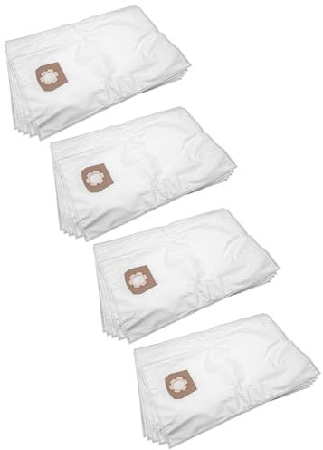 vhbw 20x Staubsaugerbeutel kompatibel mit Kärcher NT 25/1 Ap, NT 27/1 Advanced Staubsauger - Mikrovlies, 30l Füllvolumen, 33cm x 27cm, Weiß