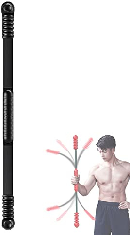 DYK&NX High-Efficiency Fat-Burning Flexibility bar, Schwingstab Flexibar für Ganzkörpertraining für Gegen Rückenschmerzen, Ganzkörpertraining (Color : Black)