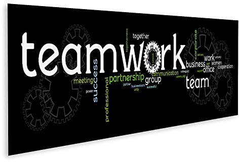 Bild auf Leinwand Business Teamwork Banner 120x 40cm - Wandbild Poster Kunstdruck Bilder