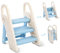 Onasti Tritthocker für Kinder, 2 Stufen - 3 Stufen Höhenverstellbar Kinderschemel, Trittschemel für Baby, Lernturm mit Handhaben, Faltbar, Multifunktional, für Bad, Kleinkinderzimmer, Küche (Blau)
