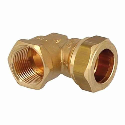 Winkel 90° IG/Kupferrohre und Weichstahlrohre/Temperaturbeständigkeit für Solar-, Klima- und Heizungsanlagen (IG 1 Zoll x 22 mm)