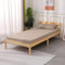 Vivo Technologies Solid Wooden Bed Single Bed Frame,Pine Wood Bed with Headboard,With Wood Slat Support, Strong Support Legs Wooden Platform Bed Frame for Adults, Kids Natural Bedroom Furniture