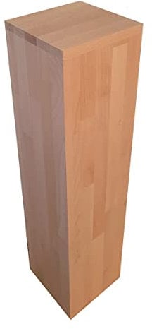 Galeriesockel Buche 81x20x20cm, Säule Holz, Deko Säule Buche, Blumenständer, Podest