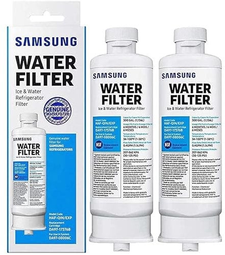 Filtres à eau Samsung DA97-17376B pour réfrigérateur, 2 pièces, HAF-QIN/EXP, DA97-08006C