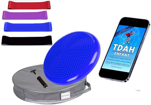 Seka-Planet ADHS-Kissen und 4 elastische Bänder für Kinder, sensorisches Set mit E-Book, für Schule und Zuhause