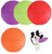 JSMTKJ 4 Stück Dog Disc, Naturgummi, Hundefrisbees, Hundespielzeug Frisbee, Haustier fliegenden Untertasse perfekt für Hundetraining, Werfen, Fangen und Spielen (Orange, rot, grün, lila)