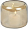 Lambert [W] Oudon Windlicht, Glas, Gold, H 7 cm, D 8,5 cm