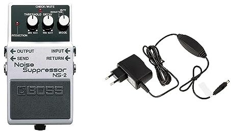 NS-2 Boss Noise Cancelling Pedal & Alimentation PSA-230S BOSS, un adaptateur secteur pour toutes les nouvelles pédales compactes, Twin et Multi-effet BOSS
