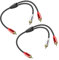 JSADZKJ RCA Y Splitter Kabel RCA auf 2 RCA Stereo Audio Subwoofer Kabel Männlich auf Männlich Splitter Audio Kabel für Verstärker Lautsprecher Sound TV Audio Anschlusskabel 24K vergoldet