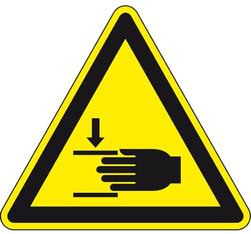 Dreifke® Warnschild Warnung vor Handverletzungen, ASR/ISO, Kunststoff, SL 100mm