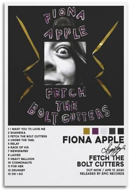 szzmyo Fiona Apfelposter Apple, Album-Poster, dekoratives Gemälde, modern, ästhetisch, Leinwandposter, Schlafzimmer, Kunst, Wohnzimmer, Dekoration, Poster, 20 x 30 cm, ungerahmter Stil