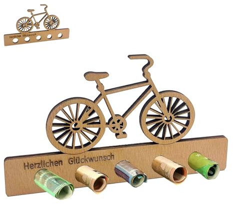 Zueyen Fahrrad Geschenk,Geschenke Aus Holz,Spardose Fahrrad,Geldgeschenk FüR Radfahrer,Geldgeschenk FüR Freunde, Familie, Liebhaber