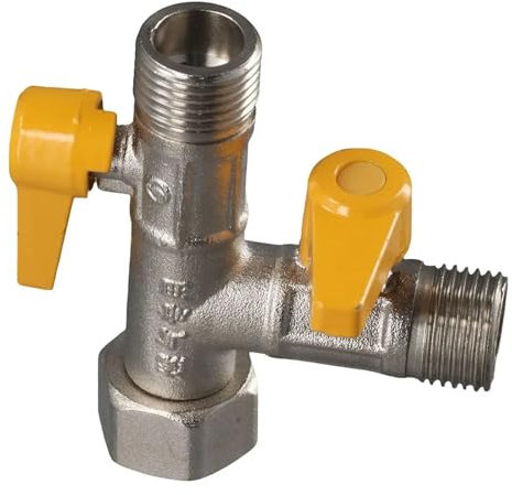 YSRWTBBA Messing-Wasserumsteller, strapazierfähig, G1/2 Zoll, Absperrventil, Duschumstellventil, Duschkopf und Duschschlauch