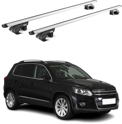 OMAC Dachträger für Cupra Formentor 2020-2026 Silber Aluminium | TÜV geprüft, bis 90 kg Traglast, T-Nut-Befestigung, für Standard-Dachreling geeignet, Querträger, Grundträger