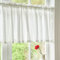 Whoiy Scheibengardine Küche 1er Pack Modern, Stores Gardinen Transparent Weiß Fenstergardinen Spitze Vorhänge Kurz Stickerei Einfarbig 100x300cm