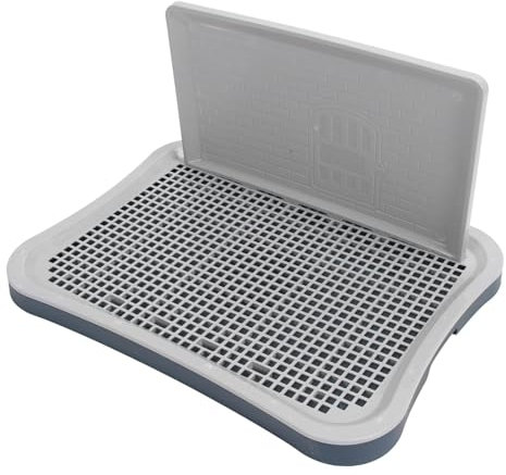 Goshyda Toilette per Addestramento Cani, Vassoio per Addestramento Vasino per Cani con Colonna a Parete, Toilette per Addestramento Cani per Interni, Porta pipì per Addestramento Vasino