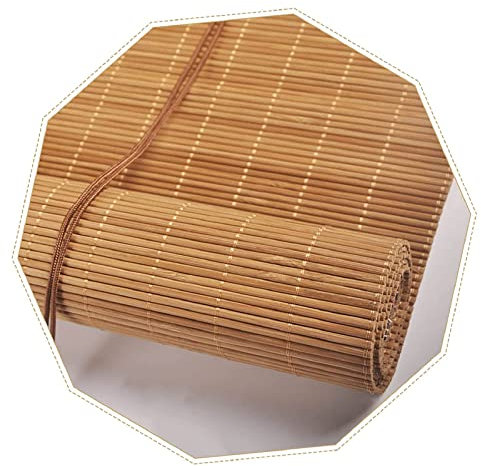 DGAMHF Natur Bambus Rolle Rollo,Rollo Retro-Bambusjalousien, Naturholz-Fensterjalousien, Bambus-Lichtfilterung, Benutzerdefinierte Römische Jalousien, Staubdichter Dekorativer UV-Schutzvorhang, For Dr