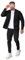 DONYKARRY Herren 2-Teilige Sporthemd mit Baseballkragen Sweatsuit Sets Dünner Male Trainingsanzug-Sets Mit Durchgehendem Reißverschluss, Trendige Jacke Anzug Sommer Outfits(Schwarz,S)
