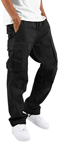 Pantalons Cargo De Travail Homme Pantalons Grande Taille Elastique Hiver avec Multi Poches Et Élastique Serrage Pantalons Homme Chino Pantalons Treillis Militaire Homme Tenue Quotidienne