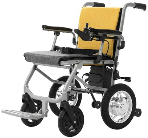 QAZNHODDS Electric wheelchair D2-F lightweight folding wheelchair for the elderly disabled aluminum alloy electric wheelchair lithium battery brushless scooter