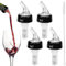 KYYGKY 4 PCS Automatic Measured Bottle Pourer Quick Shot Spirit Measure Pourer Liquor Pourers Bottle Dispenser Home Bar Tools with Cleaning Brush for Drinks Wine Cocktail Alcohol Shots, Clear, 3 cl