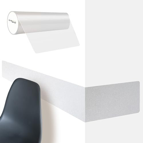 Selbstklebende Wandschutzfolie, Grip Shop SANDSTRUKTUR schützt vor Kratzern, Stößen und Verschmutzungen, Schutzfolie für Wände, Prallschutz, Möbelschutz, Büroschutz (Transparent, 10 x 100 cm)