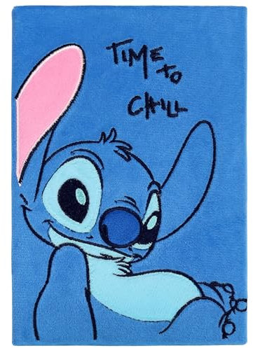 sarcia.eu DISNEY Stitch Plüsch liniertes Notizbuch, Notizen mit blau Einband A5/80 Seiten (Blau)
