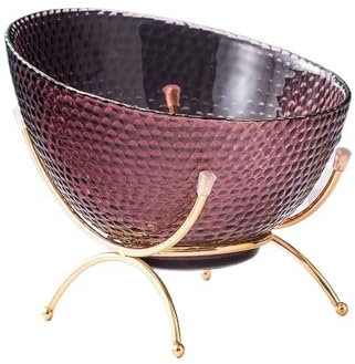 lskdnrufh Vaisselle Bols en verre Ménage Saladiers transparents Plaques d'affichage Vaisselle Bol à fruits Articles ménagers (violet)