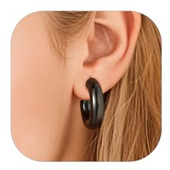 PROSTEEL Creolen Ohrstecker für Damen Frauen Offene Ohrringe 20mm 30mm 40mm 60mm 80mm Kleine/Große Ohrstecker