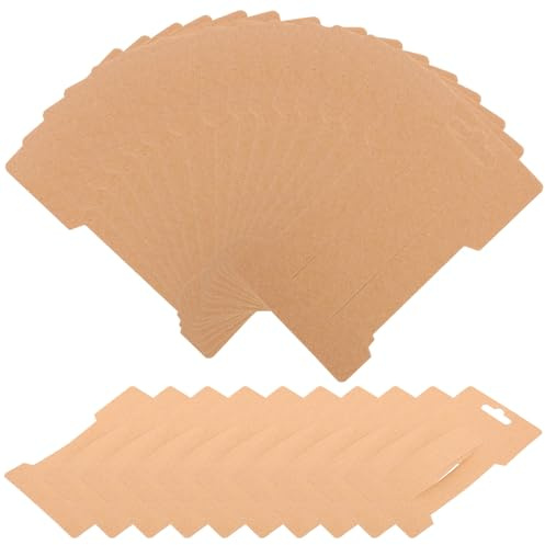 WRITWAA 100 Stück Schmuckkarten aus Papier mit Lochdesign zur Präsentation und Aufbewahrung von Haarspangen und Haarklammern für Schmuckgeschäfte und Organisation