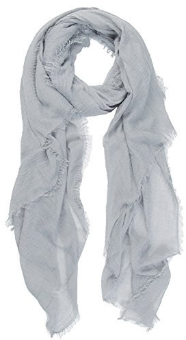 World of Shawls Ladies Distressed Crinkle Scarf Maxi Wrap Large Warm Soft (Ice Silver)