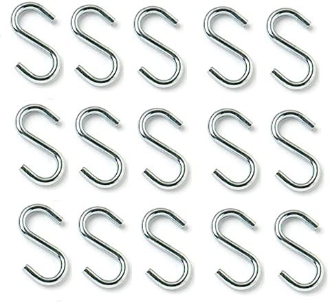 Merriway bh04903 gancho en forma de S, acero galvanizado 25 mm, 2,4 mm, calibre, Set de 50 piezas