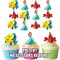 AK Giftshop PRE-CUT Princess Ariel/The Little Mermaid - Edible Cupcake Toppers/Cake Decorations (Pack of 36)