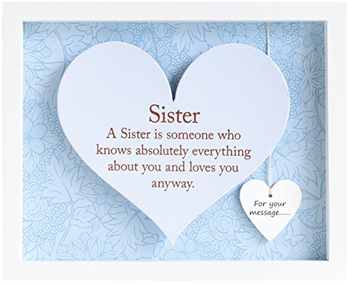 Arora Said with Sentiment ‘Sister’ Heart Frame 7605, Multicolour, One Size