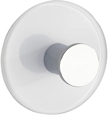 WENKO Crochet Tamo Blanc - Crochet Porte-Serviette, Crochet pour vêtements, autoadhésif, Acrylique, 6 x 3 x 6 cm, Blanc