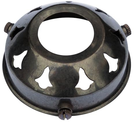 ElekTek Glass Lamp Shade Gallery Fitting for B22 Shade Ring Bulb Holders 2.25 Inch - Bronze