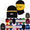 PG Wear Sturmhaube und Mütze Troublemaker 2 in 1 Schwarz Weiß Rot Blau Gelb Grün Rosa Grau Olive Camo I Balaclava Maske Beanie I Ultras Ski Hooligans
