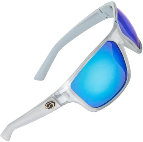 Strike King Polbrille für Raubfischangler S11 Optics Sunglasses, Modell:Blaue Gläser/transparent-Grauer Rahmen
