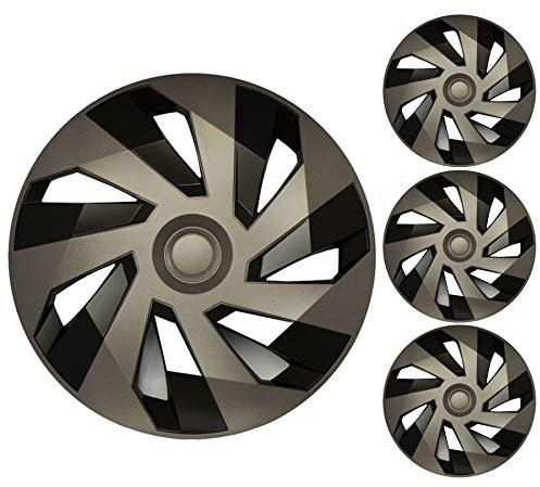 UKB4C 4 x Graphite Grey Wheel Trims Hub Caps 16 fits Dacia Sandero